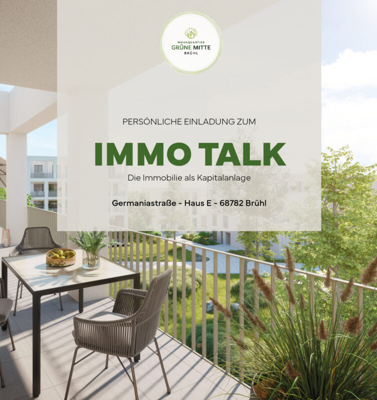 Der Immo Talk: Immobilie als Kapitalanlage – Einladung